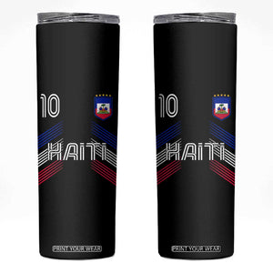 Haiti Soccer Skinny Tumbler Haitian Football Fan Pride National Team Support Graphic