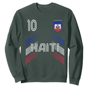 Haiti Soccer Sweatshirt Haitian Football Fan Pride National Team Support Graphic