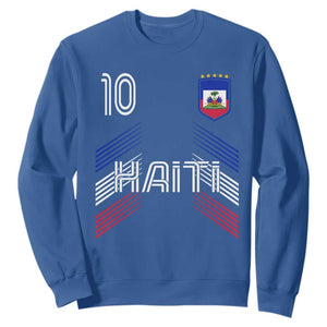 Haiti Soccer Sweatshirt Haitian Football Fan Pride National Team Support Graphic