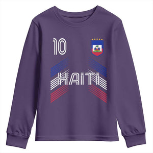 Haiti Soccer Youth Sweatshirt Haitian Football Fan Pride National Team Support Graphic
