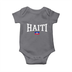 Haiti Haitian Flag Caribbean Souvenir Baby Onesie Vintage Varsity Sports