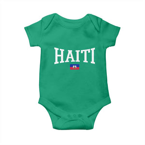 Haiti Haitian Flag Caribbean Souvenir Baby Onesie Vintage Varsity Sports