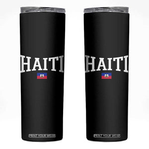 Haiti Haitian Flag Caribbean Souvenir Skinny Tumbler Vintage Varsity Sports