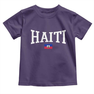 Haiti Haitian Flag Caribbean Souvenir Toddler T Shirt Vintage Varsity Sports