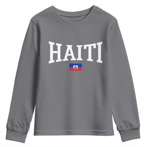 Haiti Haitian Flag Caribbean Souvenir Youth Sweatshirt Vintage Varsity Sports