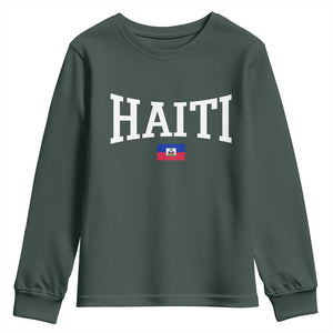 Haiti Haitian Flag Caribbean Souvenir Youth Sweatshirt Vintage Varsity Sports