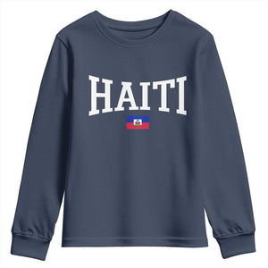 Haiti Haitian Flag Caribbean Souvenir Youth Sweatshirt Vintage Varsity Sports