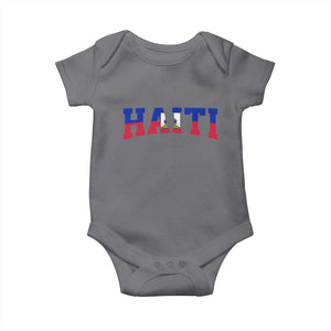 Vintage Haiti Baby Onesie Varsity Haitian Flag Classic Haitian Pride College Style
