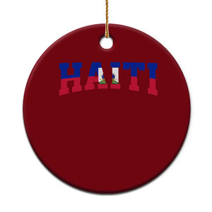 Vintage Haiti Ceramic Ornament Varsity Haitian Flag Classic Haitian Pride College Style
