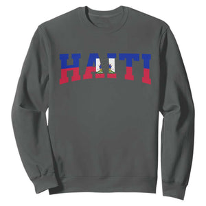 Vintage Haiti Sweatshirt Varsity Haitian Flag Classic Haitian Pride College Style