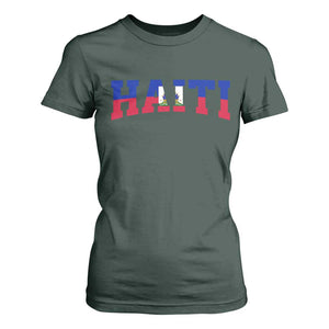 Vintage Haiti T Shirt For Women Varsity Haitian Flag Classic Haitian Pride College Style