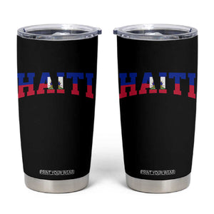 Vintage Haiti Tumbler Cup Varsity Haitian Flag Classic Haitian Pride College Style