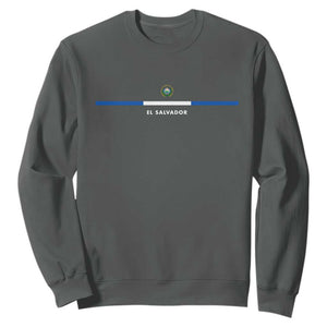El Salvador Sweatshirt Vintage Salvadoran Flag Independence Day TS10 Dark Heather Print Your Wear