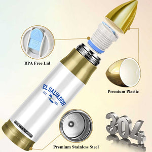 Vintage El Salvador Map Bullet Tumbler Salvadoran Independence Day Jersey Letters TS10 Print Your Wear