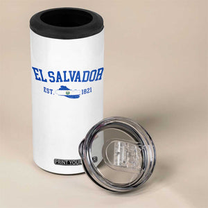 Vintage El Salvador Map 4 in 1 Can Cooler Tumbler Salvadoran Independence Day Jersey Letters TS10 Print Your Wear