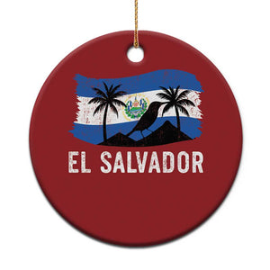 El Salvador Flag Christmas Ornament Salvadoran Pride Torogoz Bird Palm Tree Volcano TS10 Print Your Wear