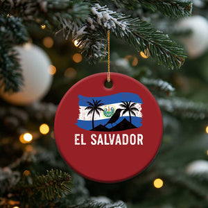 El Salvador Flag Christmas Ornament Salvadoran Pride Torogoz Bird Palm Tree Volcano TS10 Print Your Wear