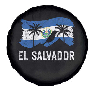 El Salvador Flag Spare Tire Cover Salvadoran Pride Torogoz Bird Palm Tree Volcano TS10 Print Your Wear