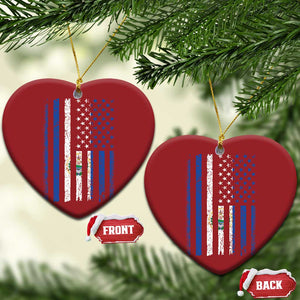 Salvadoran America Flag Christmas Ornament El Salvador USA Patriotic TS10 Heart Red Print Your Wear