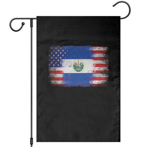 El Salvador American Flag Garden Flag Distressed Grunge USA Salvadoran Pride TS10 Black Print Your Wear