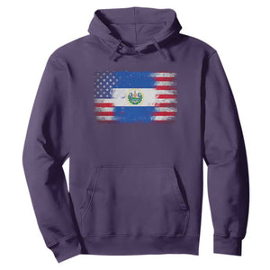 El Salvador American Flag Hoodie Distressed Grunge USA Salvadoran Pride TS10 Purple Print Your Wear
