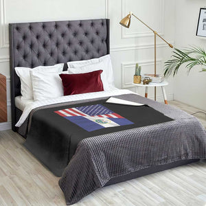 El Salvador American Flag Throw Blanket Salvadoran USA Pride Heritage Roots TS10 Print Your Wear