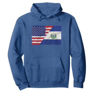 El Salvador American Flag Hoodie Salvadoran USA Pride Heritage Roots TS10 Royal Blue Print Your Wear