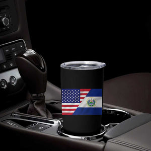 El Salvador American Flag Tumbler Cup Salvadoran USA Pride Heritage Roots TS10 Print Your Wear