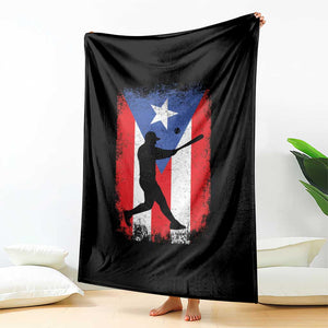 Puerto Rico Flag Baseball Throw Blanket Cool Distressed Jersey Gift Boricua Boys TS10 Print Your Wear