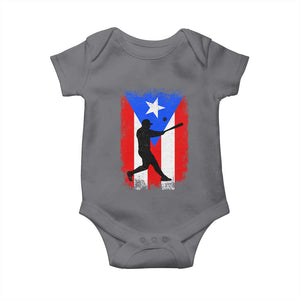 Puerto Rico Flag Baseball Baby Onesie Cool Distressed Jersey Gift Boricua Boys TS10 Charcoal Print Your Wear