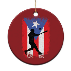 Puerto Rico Flag Baseball Christmas Ornament Cool Distressed Jersey Gift Boricua Boys TS10 Print Your Wear