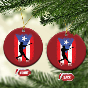 Puerto Rico Flag Baseball Christmas Ornament Cool Distressed Jersey Gift Boricua Boys TS10 Circle Red Print Your Wear