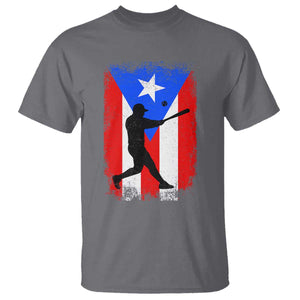 Puerto Rico Flag Baseball T Shirt Cool Distressed Jersey Gift Boricua Boys TS10 Charcoal Print Your Wear