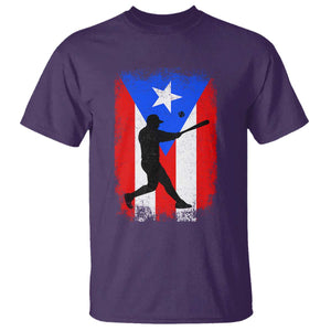 Puerto Rico Flag Baseball T Shirt Cool Distressed Jersey Gift Boricua Boys TS10 Purple Print Your Wear