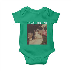 Cat Meme Baby Onesie Fun Fact I Dont Care Funny Saying Quote TS10 Irish Green Print Your Wear