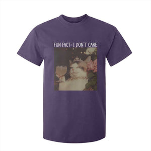 Cat Meme T Shirt For Kid Fun Fact I Dont Care Funny Saying Quote TS10 Purple Print Your Wear
