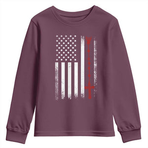American Flag Rosary Catholic Cross Youth Sweatshirt