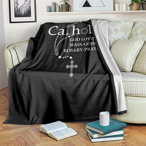 Catholic God Loving Mass Going Rosary Praying Faith Throw Blanket Jesus Eucharist Christianity