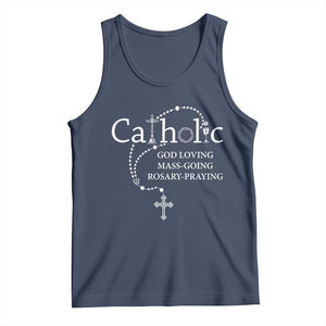 Catholic God Loving Mass Going Rosary Praying Faith Tank Top Jesus Eucharist Christianity