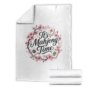 Mahjong Throw Blanket Floral Mah Jongg