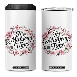 Mahjong 4 in 1 Can Cooler Tumbler Floral Mah Jongg