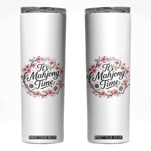 Mahjong Skinny Tumbler Floral Mah Jongg