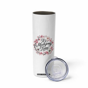 Mahjong Skinny Tumbler Floral Mah Jongg