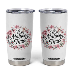 Mahjong Tumbler Cup Floral Mah Jongg