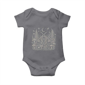 Mothman Baby Onesie Vintage Cryptid Graphic Gothic Forest Moth Mushroom Folklore Gift