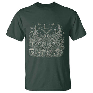 Mothman T Shirt Vintage Cryptid Graphic Gothic Forest Moth Mushroom Folklore Gift