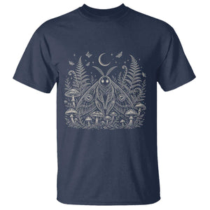 Mothman T Shirt Vintage Cryptid Graphic Gothic Forest Moth Mushroom Folklore Gift