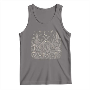 Mothman Tank Top Vintage Cryptid Graphic Gothic Forest Moth Mushroom Folklore Gift