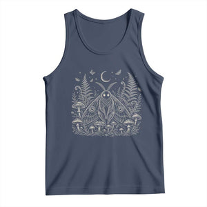 Mothman Tank Top Vintage Cryptid Graphic Gothic Forest Moth Mushroom Folklore Gift