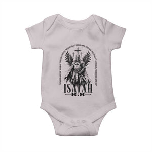 Here Am I Send Me Isaiah 6 8 Catholic Knight Templar Crusader Faith Baby Onesie